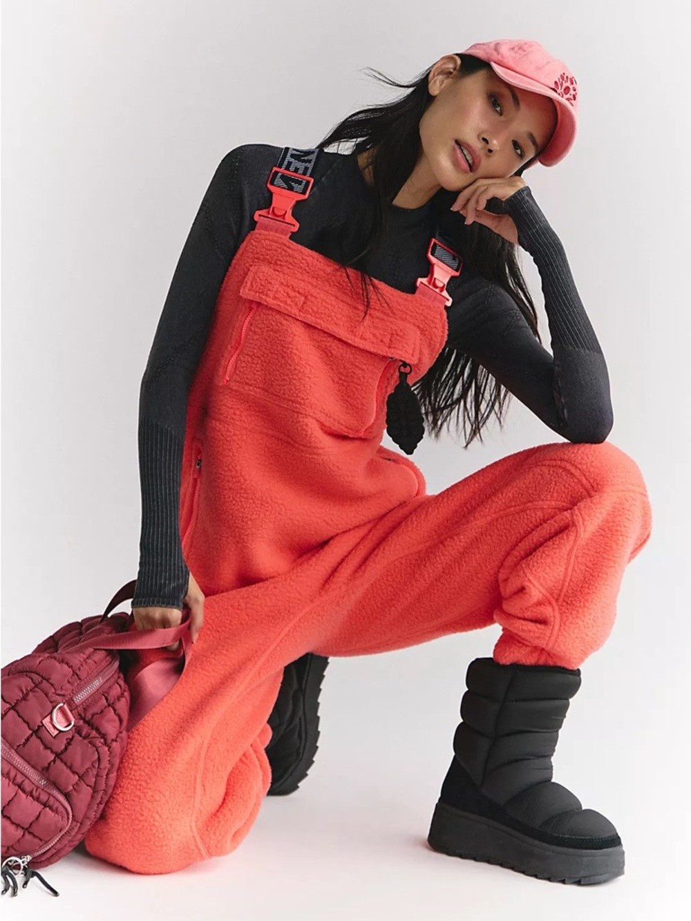 Free People Hit The Slopes Salopette Size Medium NWOT